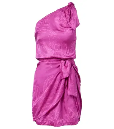 Poupette St Barth Celie satin jacquard minidress | Thumbnail 1