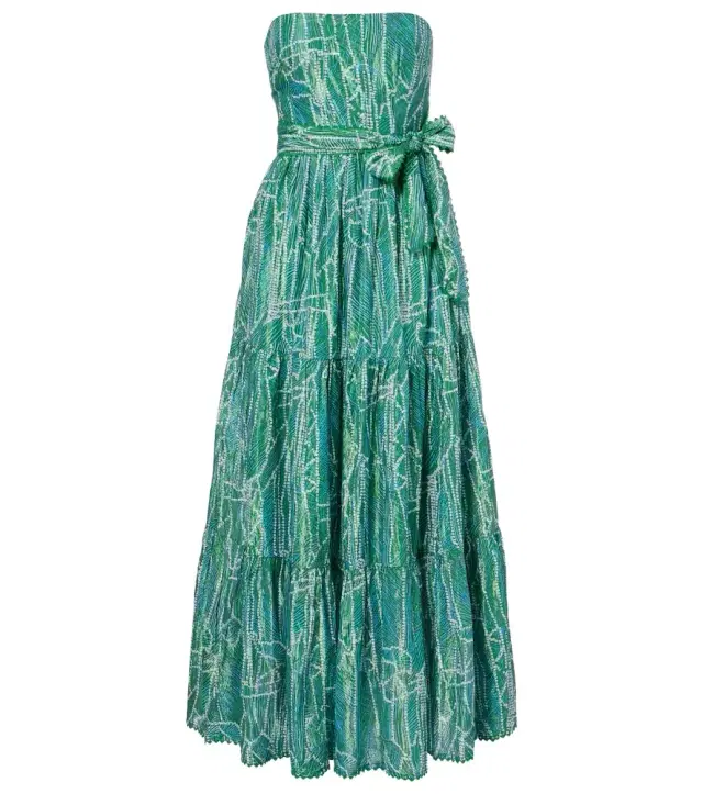 Poupette St Barth Thelma printed cotton-blend maxi dress