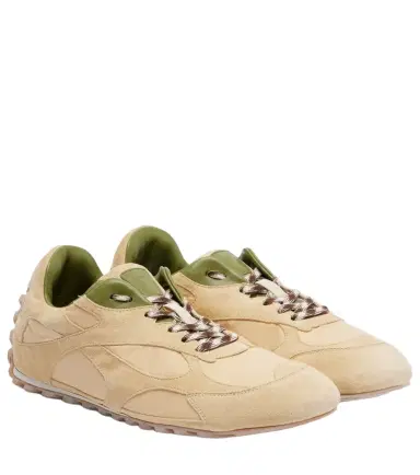 Bottega Veneta Orbit Flash suede-trimmed sneakers | Thumbnail 1