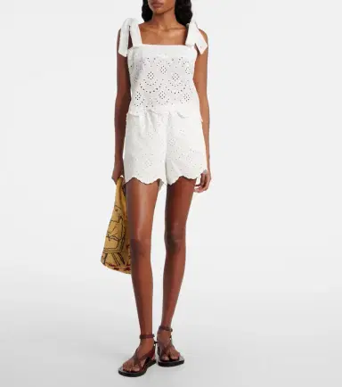 Poupette St Barth Cruse broderie anglaise cotton shorts | Thumbnail 3