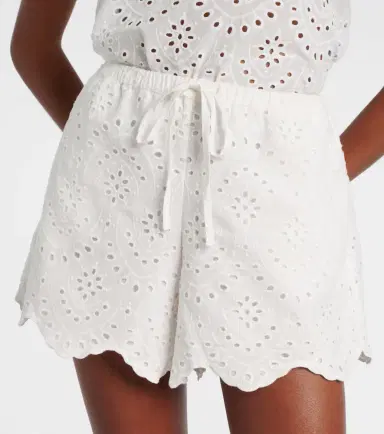 Poupette St Barth Cruse broderie anglaise cotton shorts | Thumbnail 5