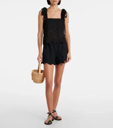 Poupette St Barth Cruse broderie anglaise cotton shorts | Thumbnail 2