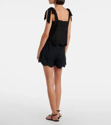 Poupette St Barth Cruse broderie anglaise cotton shorts | Thumbnail 5