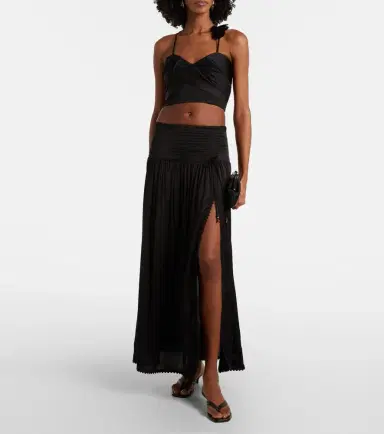 Poupette St Barth Palmire floral-appliqué crop top | Thumbnail 3