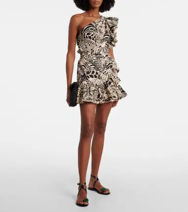 Poupette St Barth Corinne ruffled printed cotton minidress | Thumbnail 2