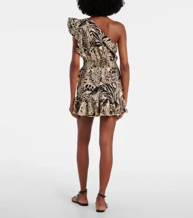 Poupette St Barth Corinne ruffled printed cotton minidress | Thumbnail 3