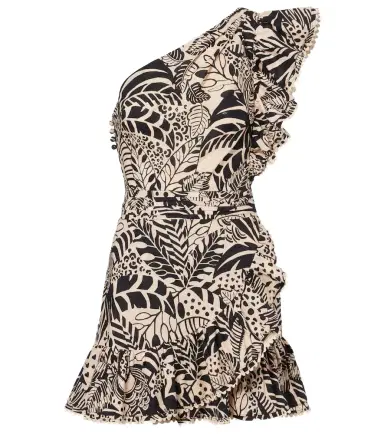 Poupette St Barth Corinne ruffled printed cotton minidress | Thumbnail 1
