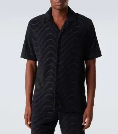 Frescobol Carioca Embroidered cotton-blend terry shirt | Thumbnail 3 Frescobol Carioca Embroidered cotton-blend terry shirt | Thumbnail 3
