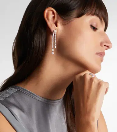 Bucherer Fine Jewellery Diamond Twist 18kt white gold drop earrings with diamonds | Thumbnail 2 Bucherer Fine Jewellery Diamond Twist 18kt white gold drop earrings with diamonds | Thumbnail 2