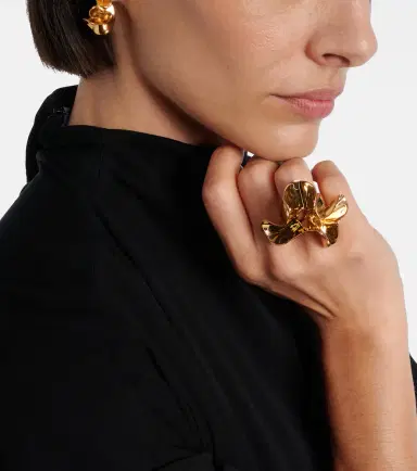 Bottega Veneta Anemone gold-plated sterling silver ring | Thumbnail 2