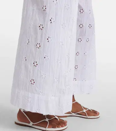 Polo Ralph Lauren Broderie anglaise cotton poplin wide-leg pants | Thumbnail 4