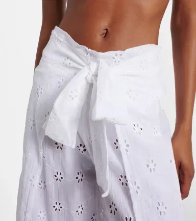 Polo Ralph Lauren Broderie anglaise cotton poplin wide-leg pants | Thumbnail 5