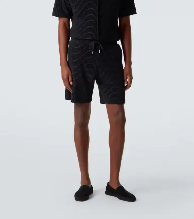 Frescobol Carioca Embroidered cotton-blend terry shorts | Thumbnail 5