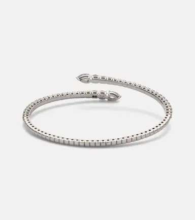 Bucherer Fine Jewellery Classics Twist 18kt white gold bangle with diamonds | Thumbnail 2 Bucherer Fine Jewellery Classics Twist 18kt white gold bangle with diamonds | Thumbnail 2