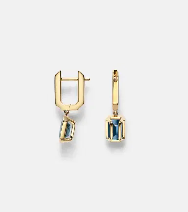 Bucherer Fine Jewellery 18kt gold drop earrings with topaz | Thumbnail 2 Bucherer Fine Jewellery 18kt gold drop earrings with topaz | Thumbnail 2