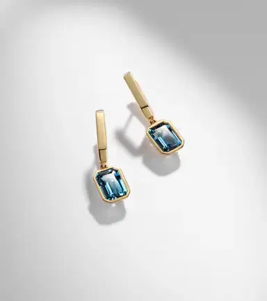 Bucherer Fine Jewellery 18kt gold drop earrings with topaz | Thumbnail 5 Bucherer Fine Jewellery 18kt gold drop earrings with topaz | Thumbnail 5