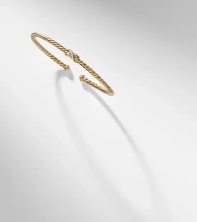 David Yurman Cablespira Flex X Micro 18kt gold cuff bracelet with diamonds | Thumbnail 5 David Yurman Cablespira Flex X Micro 18kt gold cuff bracelet with diamonds | Thumbnail 5