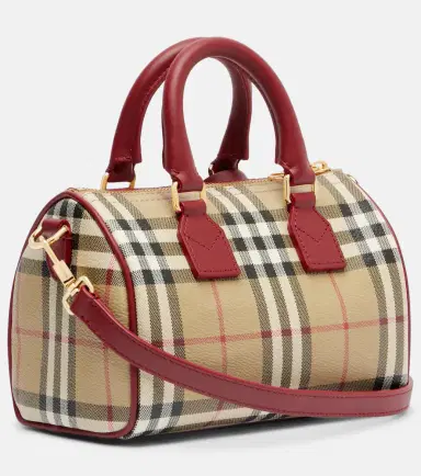 Burberry Check Small leather-trimmed canvas tote bag | Thumbnail 2 Burberry Check Small leather-trimmed canvas tote bag | Thumbnail 2