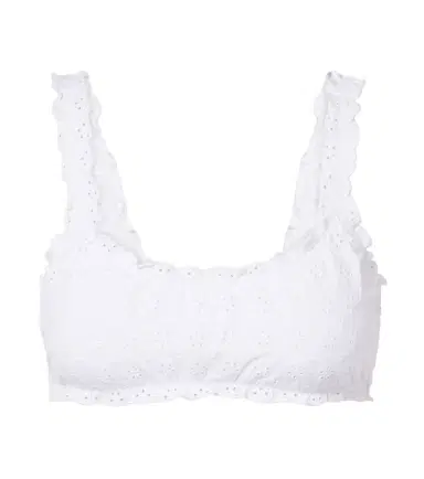 Polo Ralph Lauren Broderie anglaise ruffled bikini top | Thumbnail 1