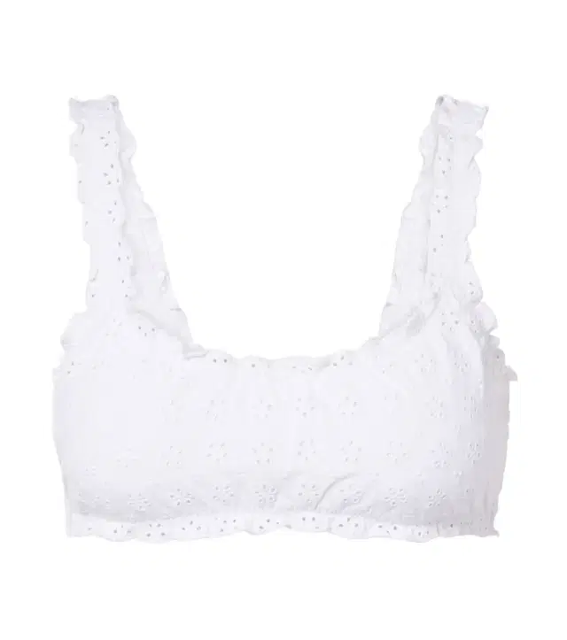 Polo Ralph Lauren Broderie anglaise ruffled bikini top