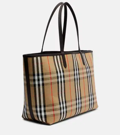Burberry Reversible Check Medium leather tote bag | Thumbnail 3