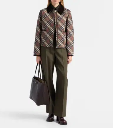 Burberry Reversible Check Medium leather tote bag | Thumbnail 5