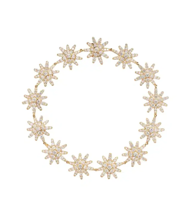 David Yurman Starburst 18kt gold tennis bracelet with diamonds