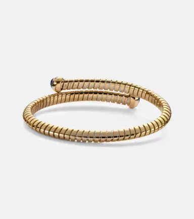 Marina B 18kt yellow gold bangle with blue sapphires and diamonds | Thumbnail 2 Marina B 18kt yellow gold bangle with blue sapphires and diamonds | Thumbnail 2