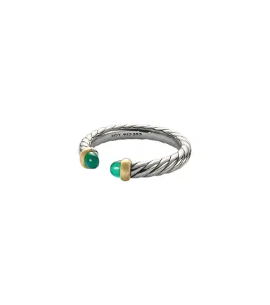 David Yurman Cable Collectibles Petite Cable sterling silver ring with onyx | Thumbnail 1