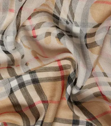 Burberry EKD  Check wool and silk scarf | Thumbnail 3