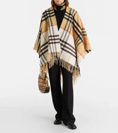 Burberry Check cashmere and wool shawl | Thumbnail 2