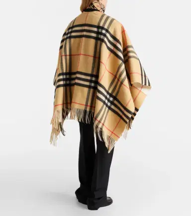 Burberry Check cashmere and wool shawl | Thumbnail 4