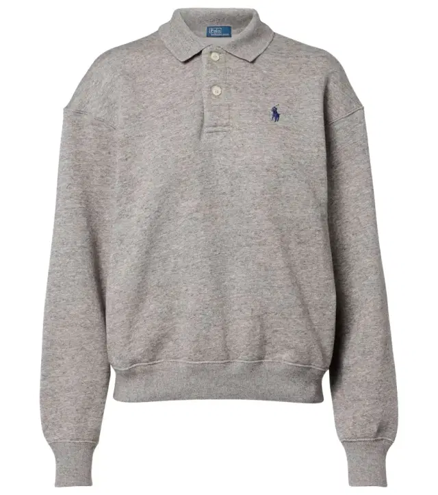 Polo Ralph Lauren Logo cotton-blend fleece polo sweatshirt
