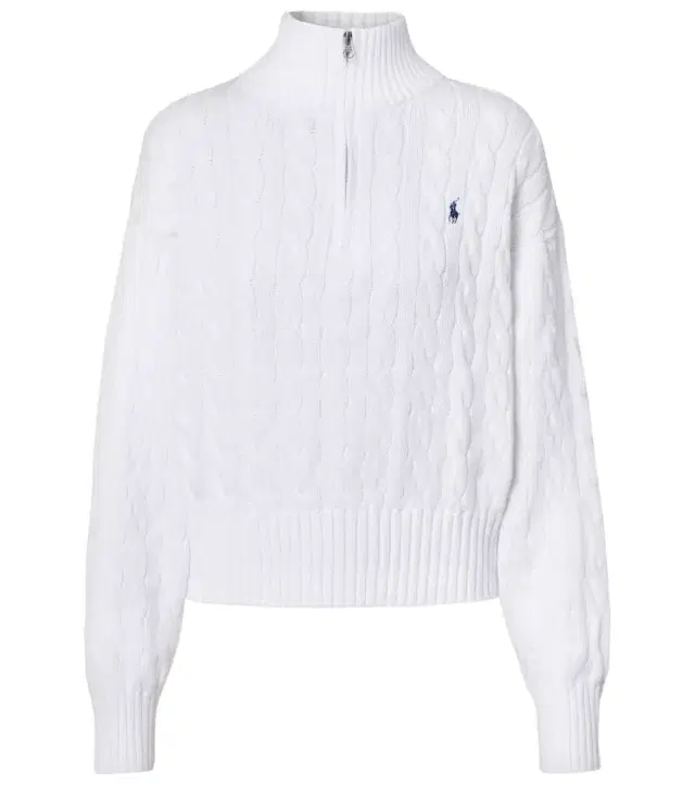 Polo Ralph Lauren Logo cable-knit cotton half-zip sweater