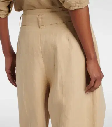 Polo Ralph Lauren Belted linen barrel-leg pants | Thumbnail 2