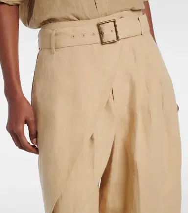 Polo Ralph Lauren Belted linen barrel-leg pants | Thumbnail 4