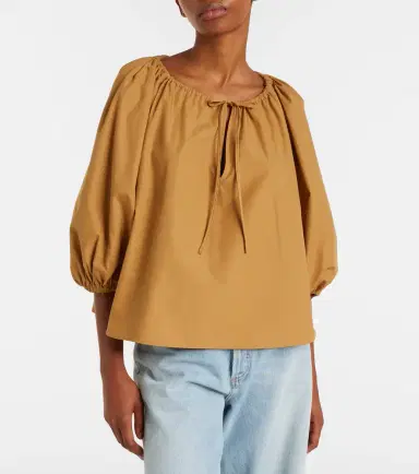 Polo Ralph Lauren Gathered cotton poplin blouse | Thumbnail 2