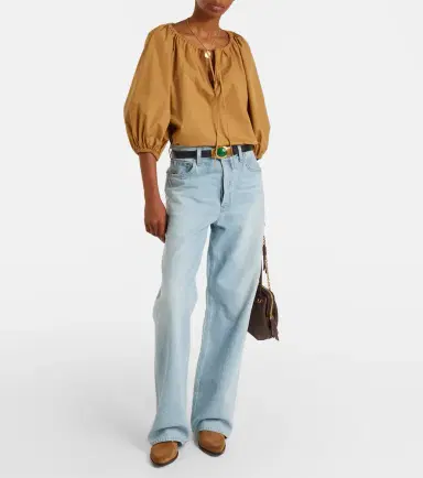 Polo Ralph Lauren Gathered cotton poplin blouse | Thumbnail 3