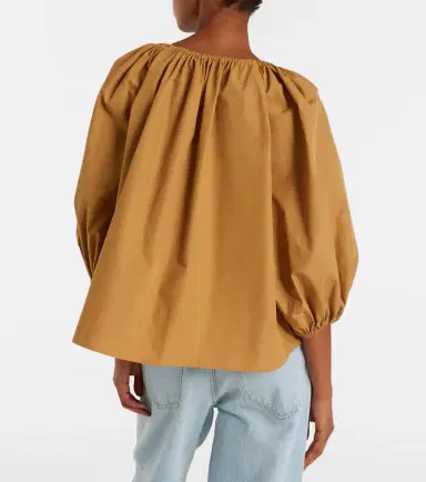 Polo Ralph Lauren Gathered cotton poplin blouse | Thumbnail 4
