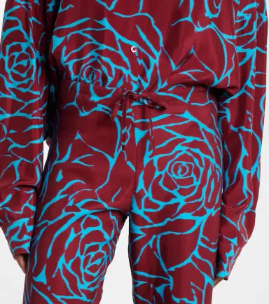 Dries Van Noten Floral jersey straight pants | Thumbnail 3