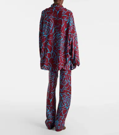 Dries Van Noten Floral jersey straight pants | Thumbnail 4