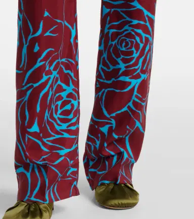 Dries Van Noten Floral jersey straight pants | Thumbnail 6