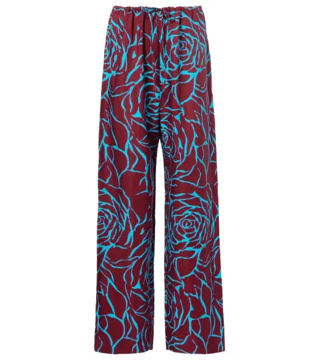 Dries Van Noten Floral jersey straight pants