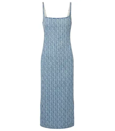 Dries Van Noten Printed denim midi dress | Thumbnail 1