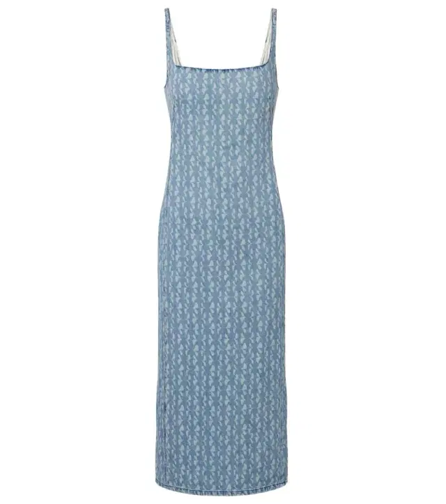 Dries Van Noten Printed denim midi dress