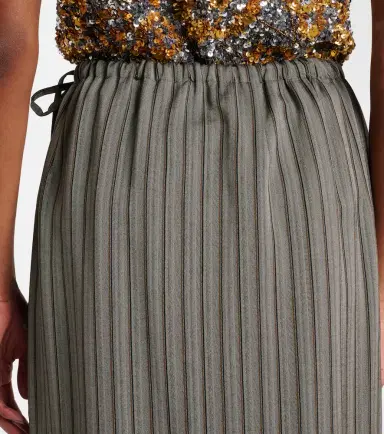 Dries Van Noten Sequined striped midi skirt | Thumbnail 2