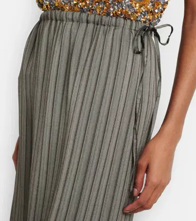 Dries Van Noten Sequined striped midi skirt | Thumbnail 7
