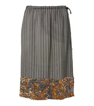Dries Van Noten Sequined striped midi skirt | Thumbnail 1