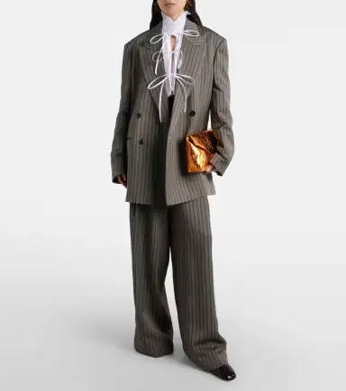 Dries Van Noten Striped double-breasted oversized blazer | Thumbnail 2