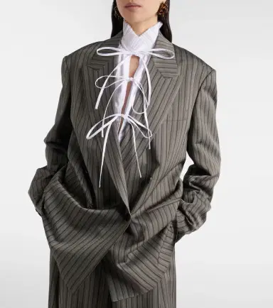 Dries Van Noten Striped double-breasted oversized blazer | Thumbnail 4